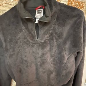 North Face black 3 quarter zip up fleece pullover